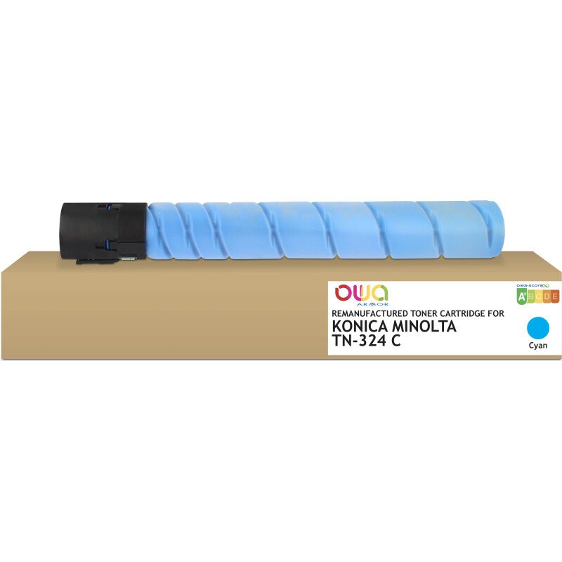 Toner remanufacturé OWA - standard - Cyan - pour KONICA MINOLTA TN-324C, DEVELOP A8DA4D0, OLIVETTI B1167