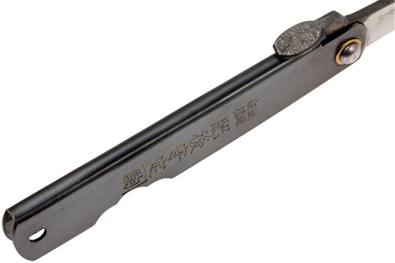 Higonokami zakmes 6,6 cm KT-HIGO06BL, SK-koolstofstaal, zwart