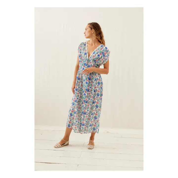 Louise Misha Robe Tylia Coton Bio - Collection Femme | Bleu