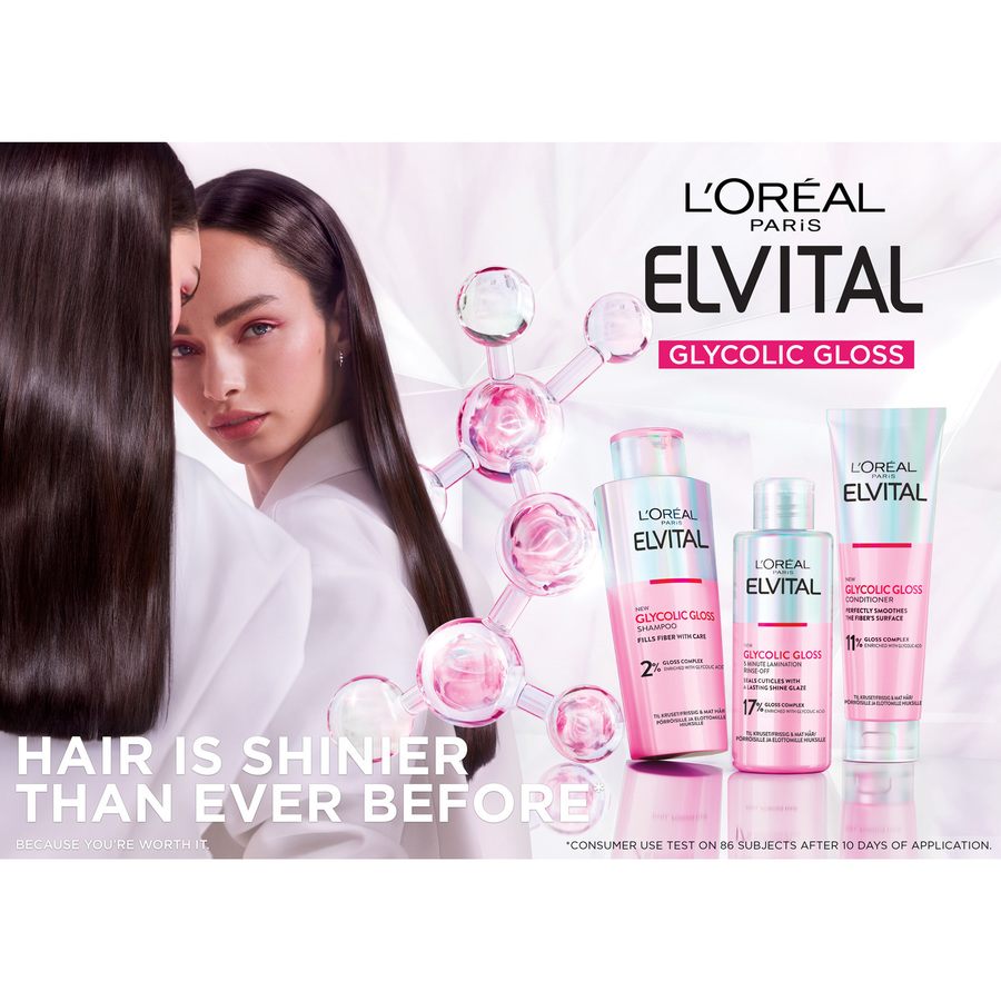 L'Oréal Paris Elvital Glycolic Gloss Trinome Bundle