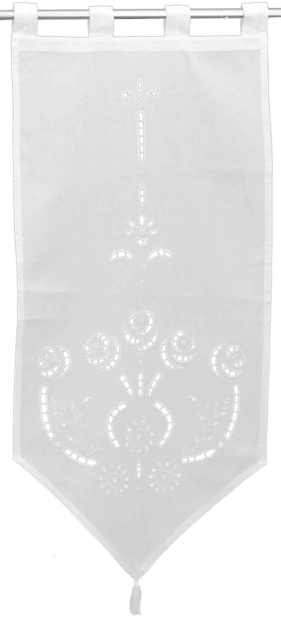 HOSSNER - ART OF HOME DECO Scheibengardine »Ortler« Schlaufen 1 Stk. tlg.