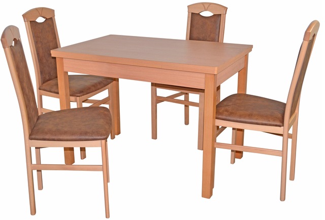 HOFMANN LIVING AND MORE Essgruppe »5tlg. Tischgruppe« Spar-Set, 5tlg. Tischgruppe, 5 Stk. tlg. Stühle montiert