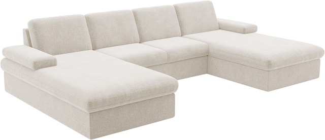 sit&more Wohnlandschaft »Moreno U-Form, B: 309 cm« mit Armteilverstellung, optional Bettfunktion