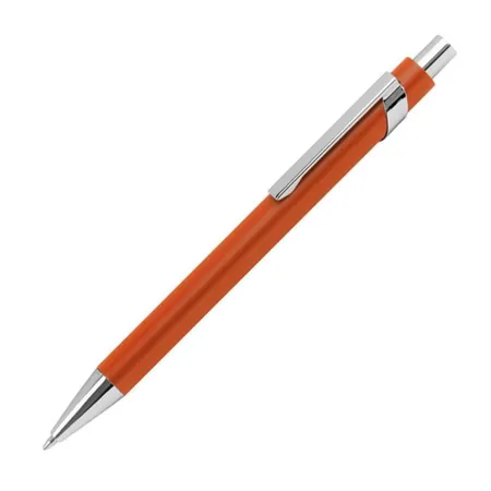 Macma Kugelschreiber aus Metall mit silbernen Applikationen, orange, 10 Stück