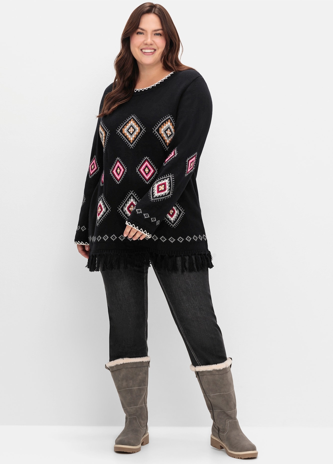 Sheego Strickpullover »Strickpullover«