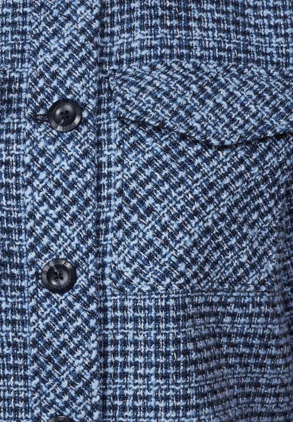 Kurzjacke in Bouclé - dahlia blue