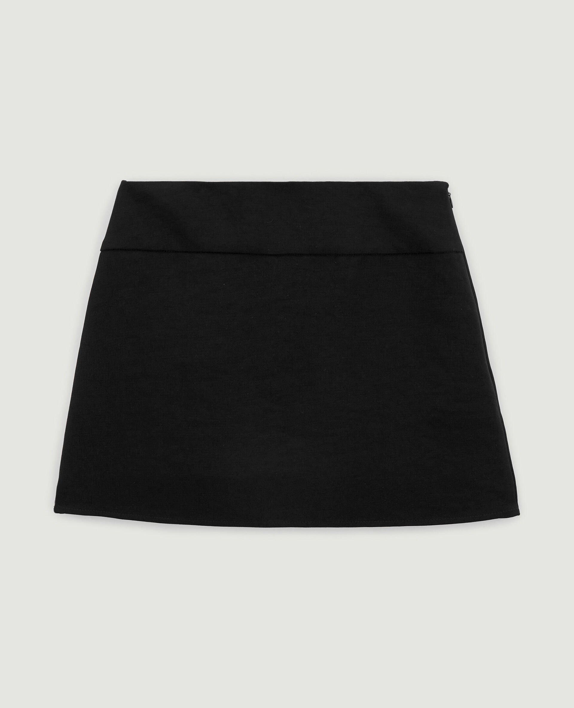 Jupe-short en tissu fluide - Noir