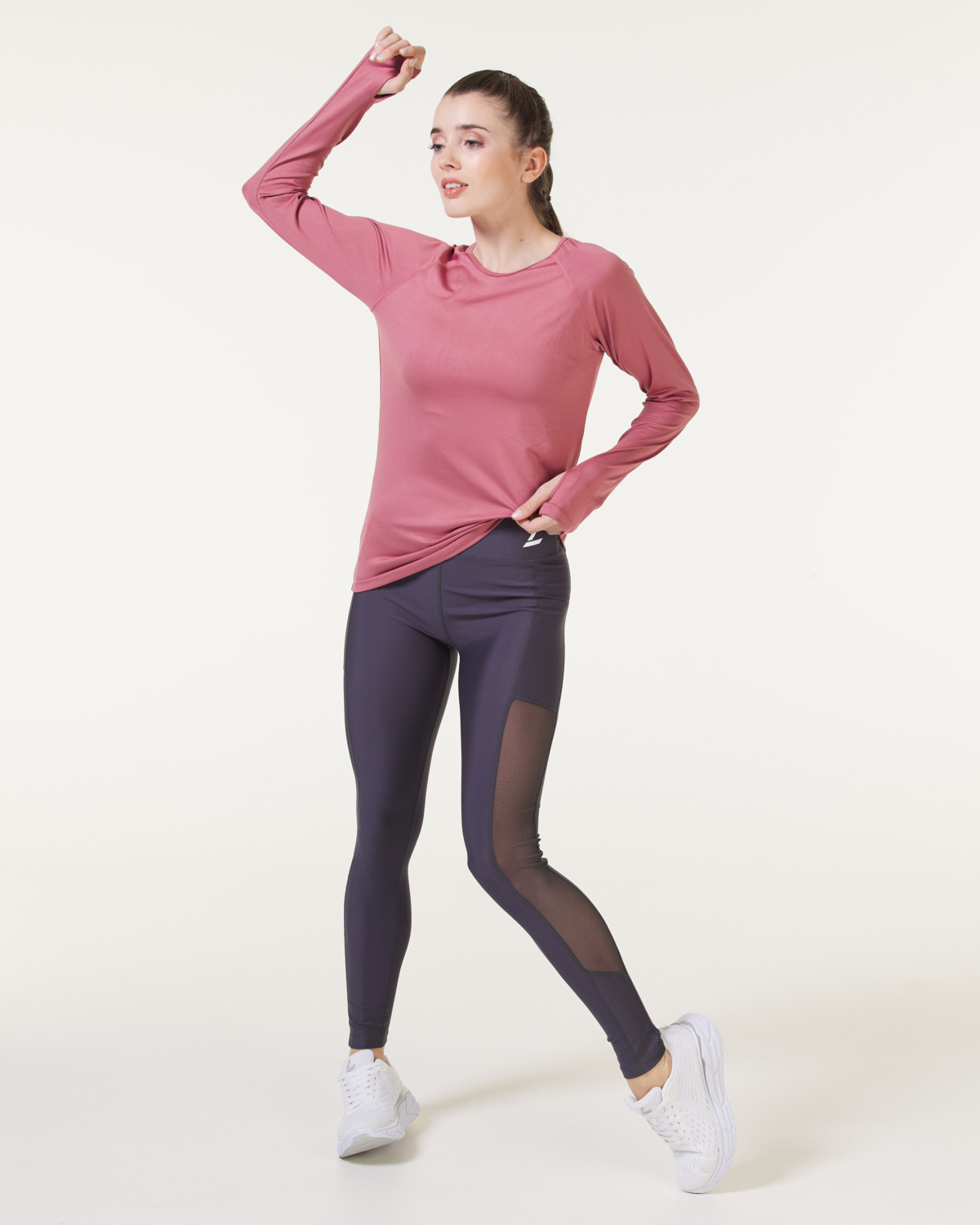 LEVITY Ace Mesh Pocket Tights Grey Ebony