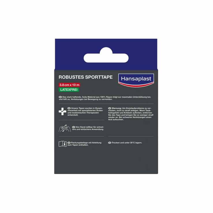 Hansaplast robustes Sporttape 3,8 cmx10 m weiß, 1 St
