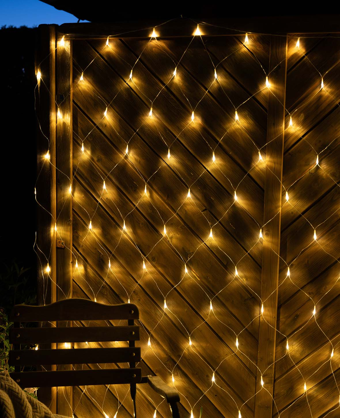 (3x2m) 200 LED's Deko Lichterkette Netz Vorhang Outdoor Beleuchtung IP65 (100V-220V) - Warmweiss