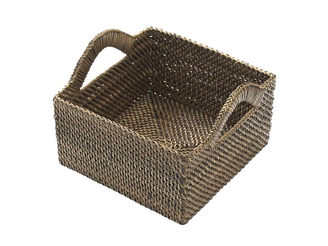 Pillivuyt Kurv kvadrat 18 x 18 x 9,5 cm Lys/Mørk brun