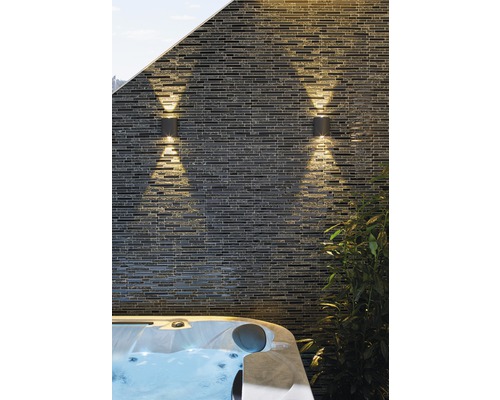 Glasmozaïek met natuursteen XCM MV798 grijs/zwart 29,8x33,8 cm