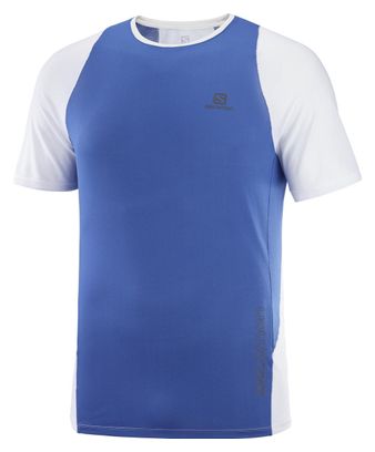 Maillot manches courtes Salomon Sense Aero Bleu Blanc Homme