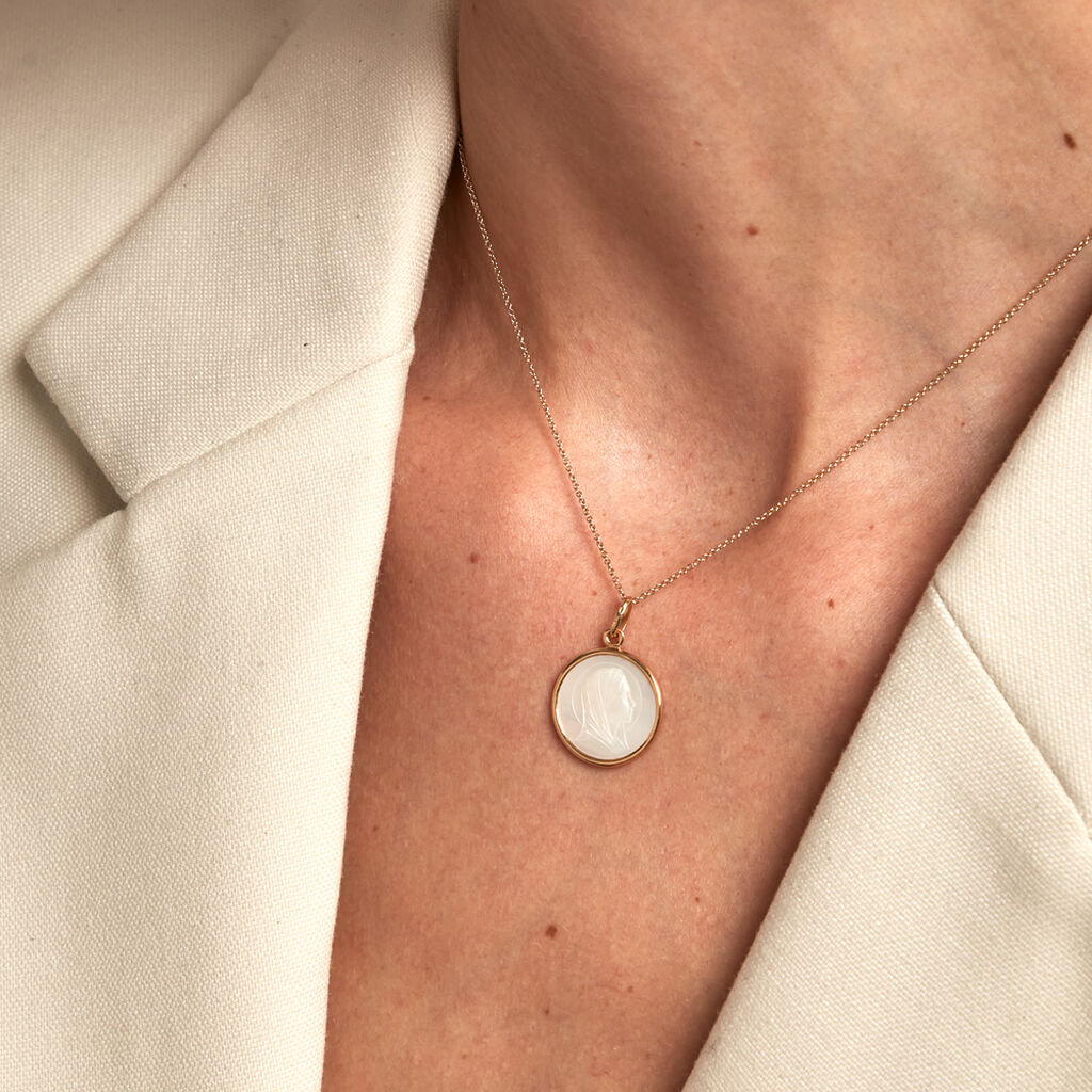 Pendentif Marie Or Jaune Nacre