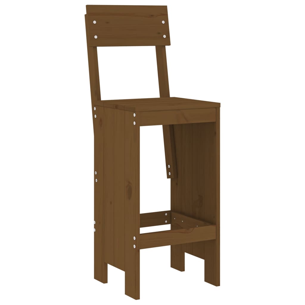 Ensemble de bar de jardin 3 pcs marron miel bois pin massif