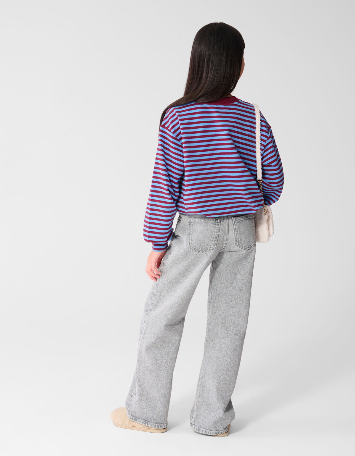 Wide Leg Fit Jeans Grijs