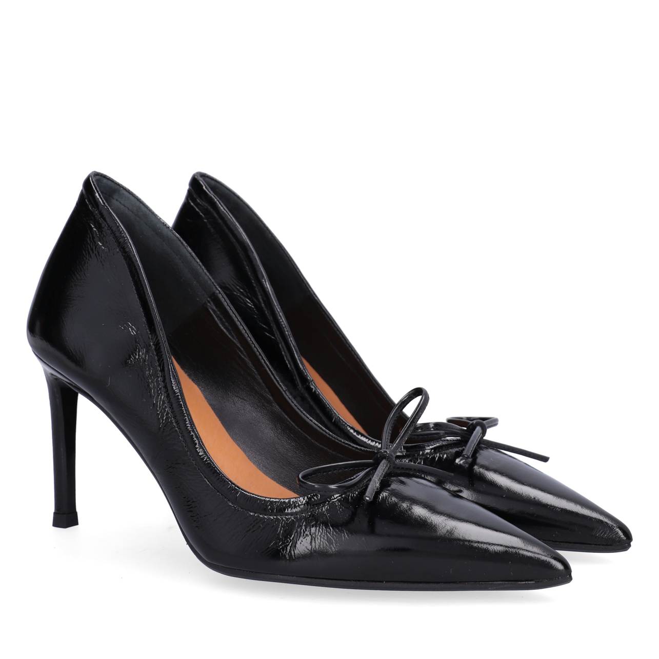 Billi Bi  A8101 Pumps med sløjfe - Black Naplack