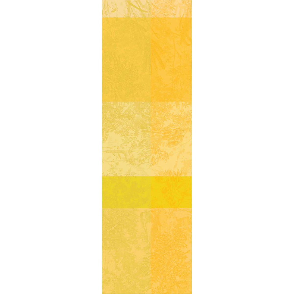 Chemin de table pur coton jaune 55X180 Garnier Thiebaut