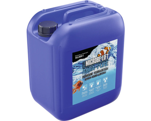 MICROBE-LIFT Aqua-Pure Waterzuiveraar: Vloeibaar filtermedium voor kristalhelder water, verwijdering van verontreinigingen, neutraliseert zware metalen, verwijdert nitraat langdurig, 5 L voor zoet en zout water