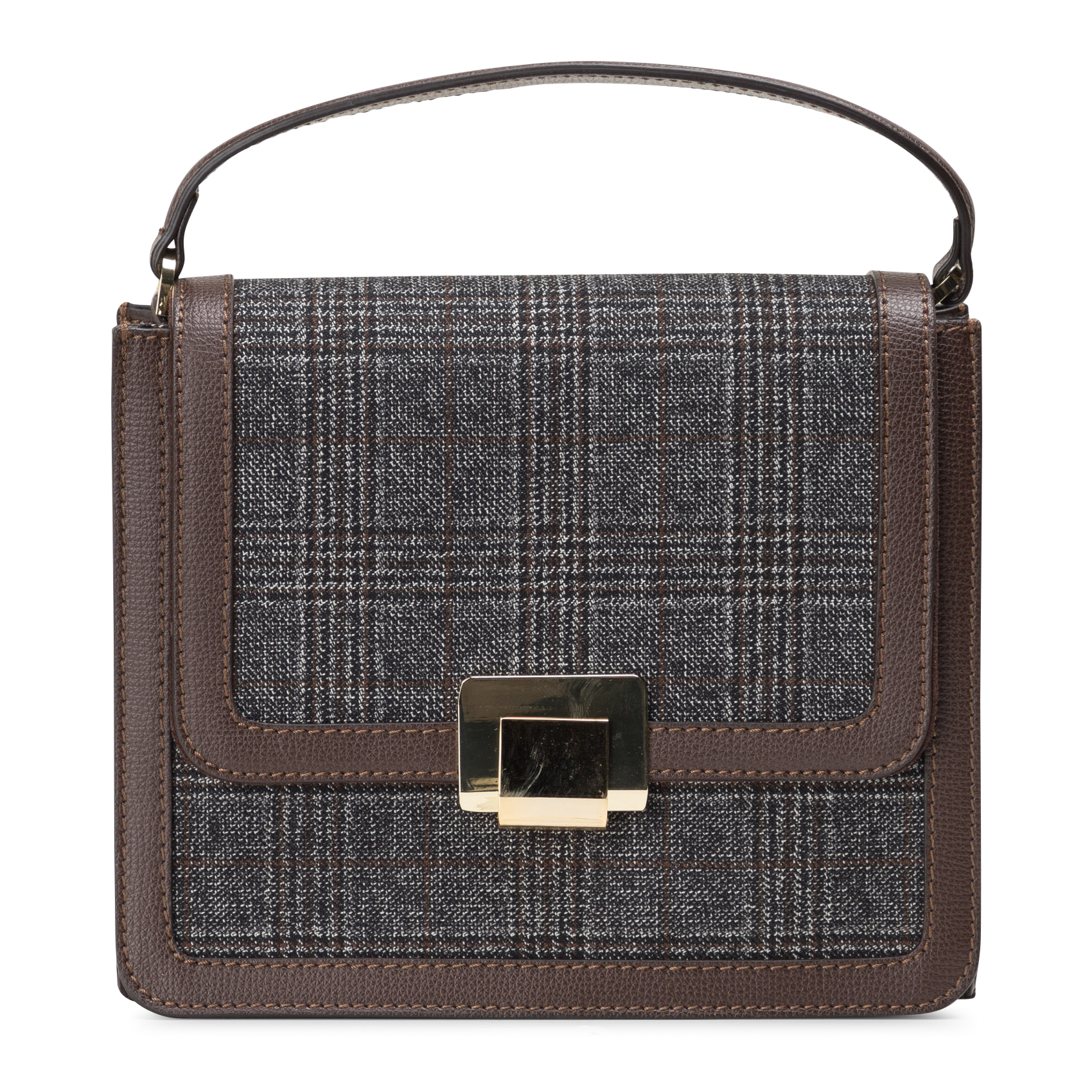 EMI - Sac à bandoulière en cuir et laine| Jaune