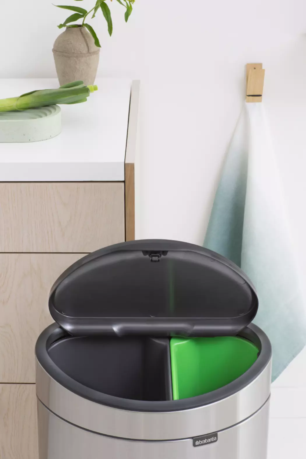 Touch Bin Matt Steel 10+23l
