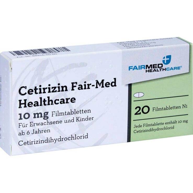 Cetirizin Fair-Med Healthcare 10 mg Filmtabletten, 20 St
