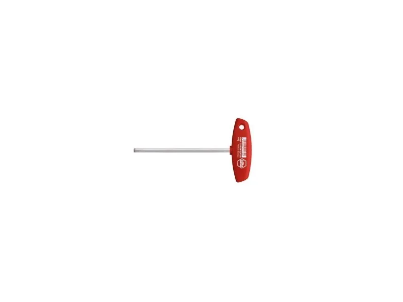Wiha 334R, T-håndtag unbrakonøgle, Metric, 1 stk, Krom-vanadium-stål, 4 mm, 40 g