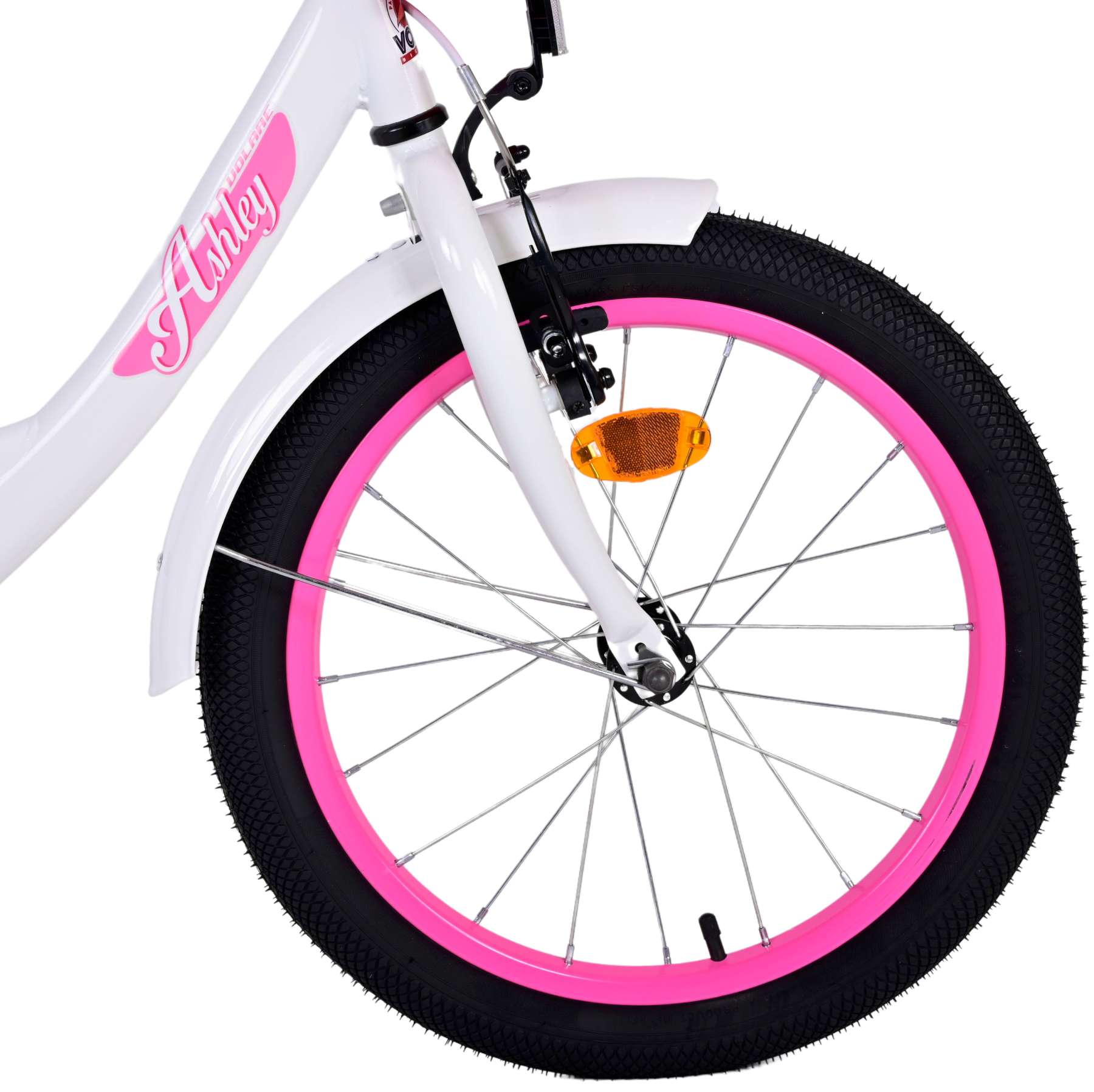 TPFSports Ashley Kinderfahrrad - Mädchen - 18 Zoll - Rücktritt + Handbremse - Rosa/Rot