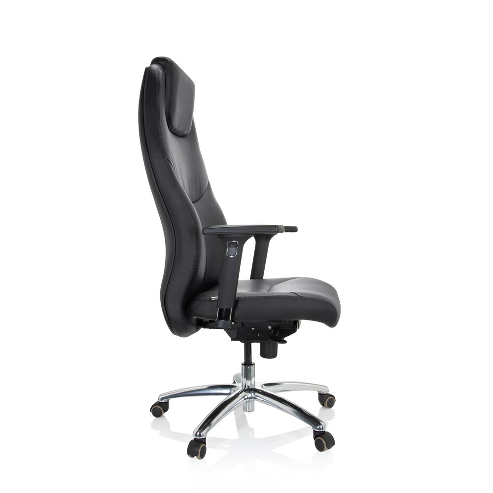 Profi Chefsessel FERRARA Leder mit Armlehnen (höhenverstellbar) hjh OFFICE