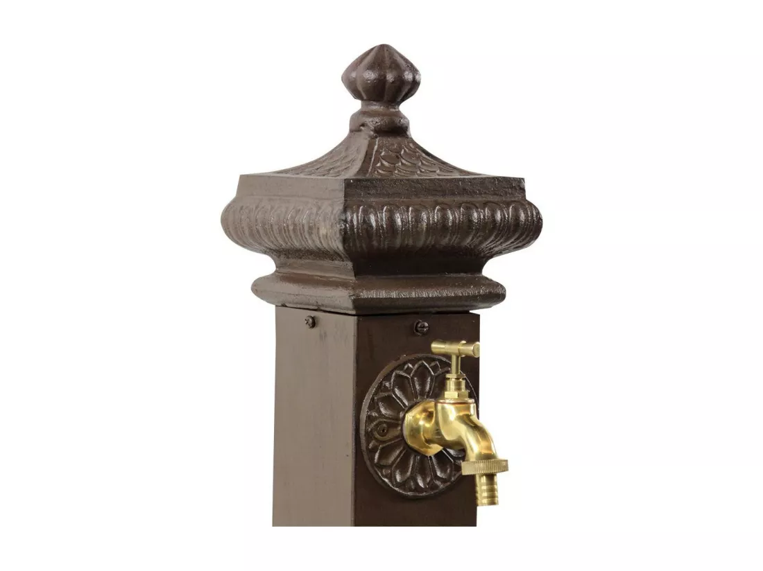 Fontaine de jardin Aluminium-Métal Marron - Décoration d'Autrefois