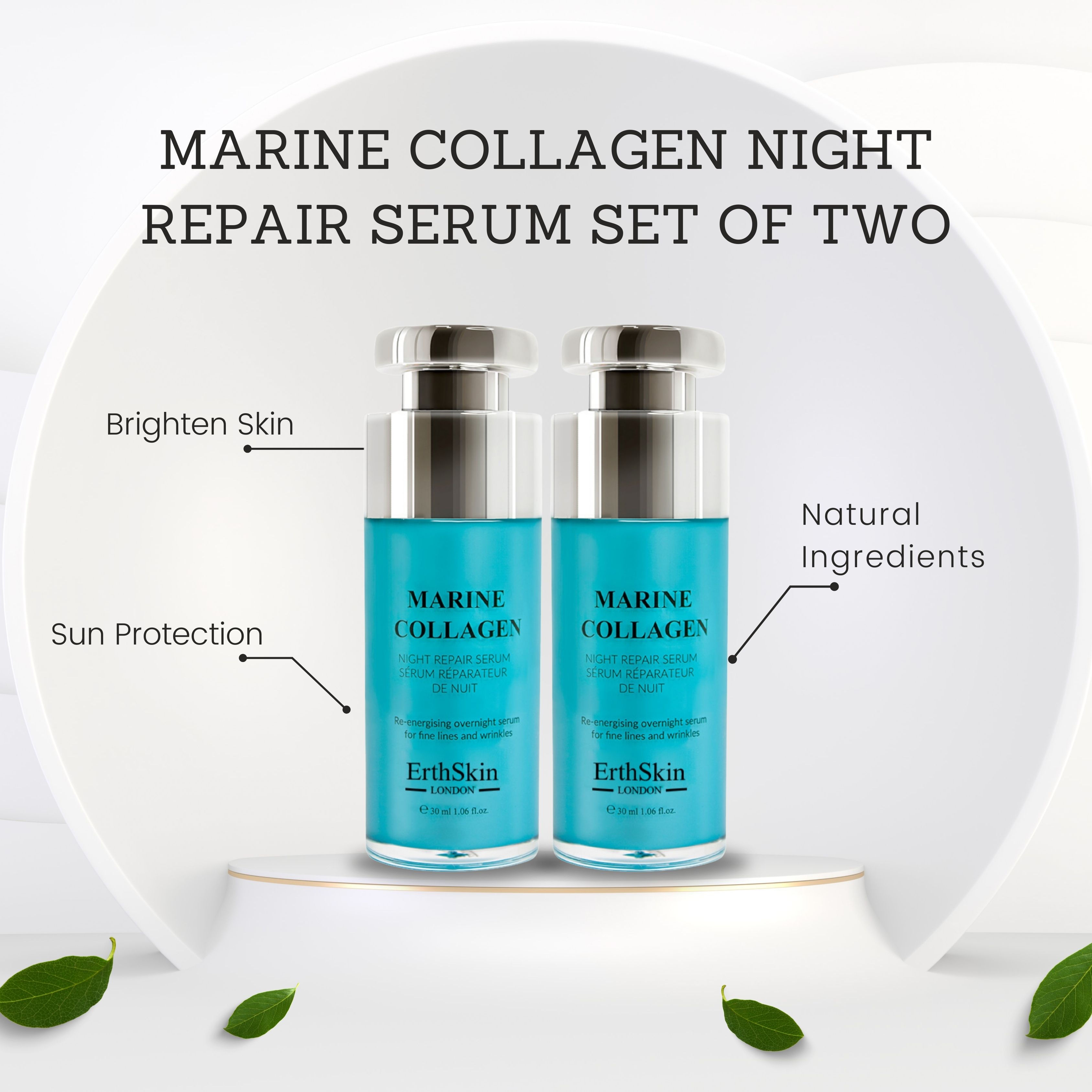 Erth skin london Marin Kollagen Nacht Reparatur Serum set