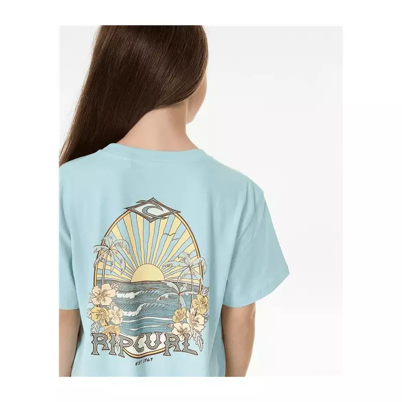 Teeshirt junior RIPCURL Shore Break Tee -Girl Light Blue