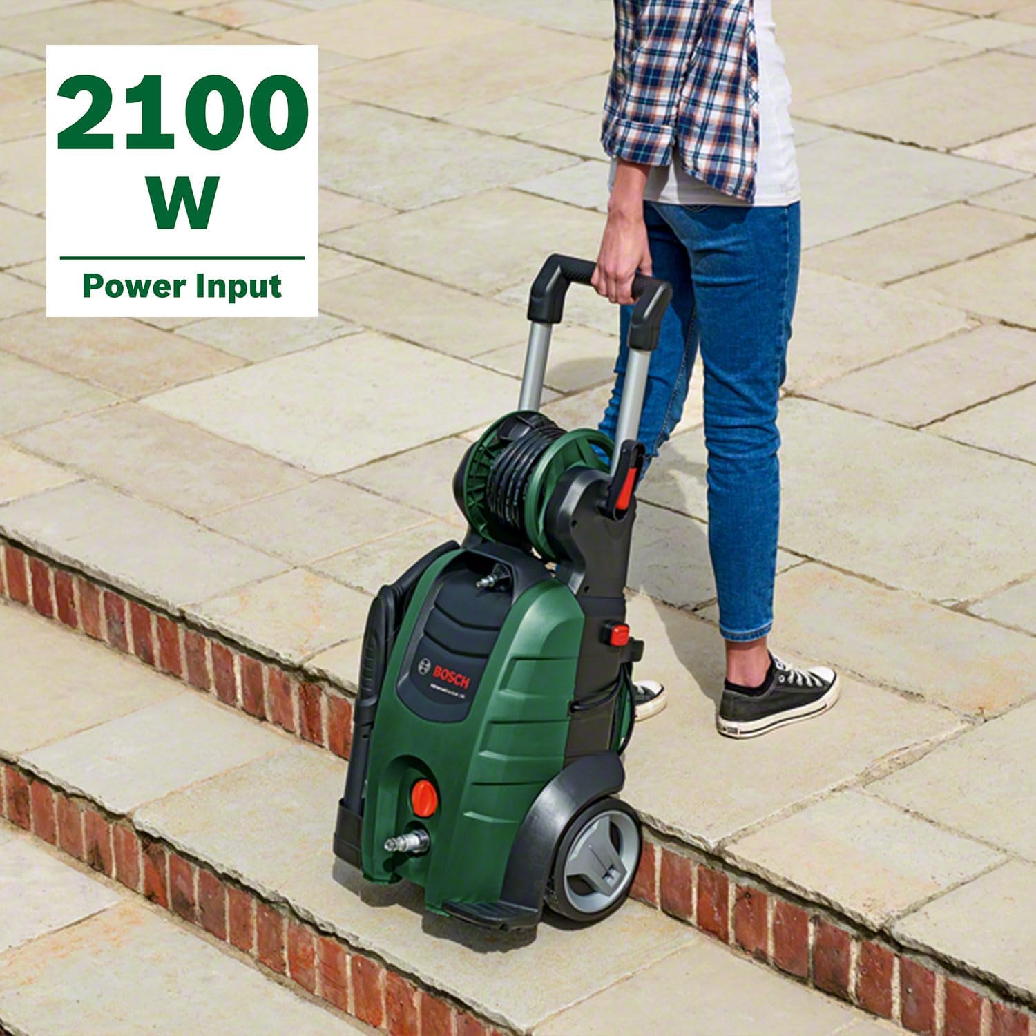 Bosch AdvancedAquatak 140 Hochdruckreiniger - 2100 Watt, 140 bar, 450 l/h, vielseitige Reinigungsmöglichkeiten, Aufbewahrungsfach, inkl. Zubehör