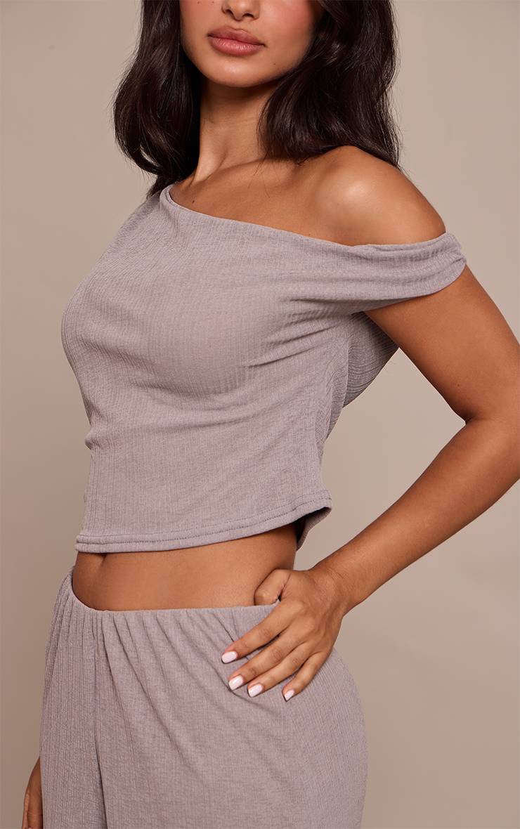 Gris Haut Débardeur Fluide Transparent Texturé Petite