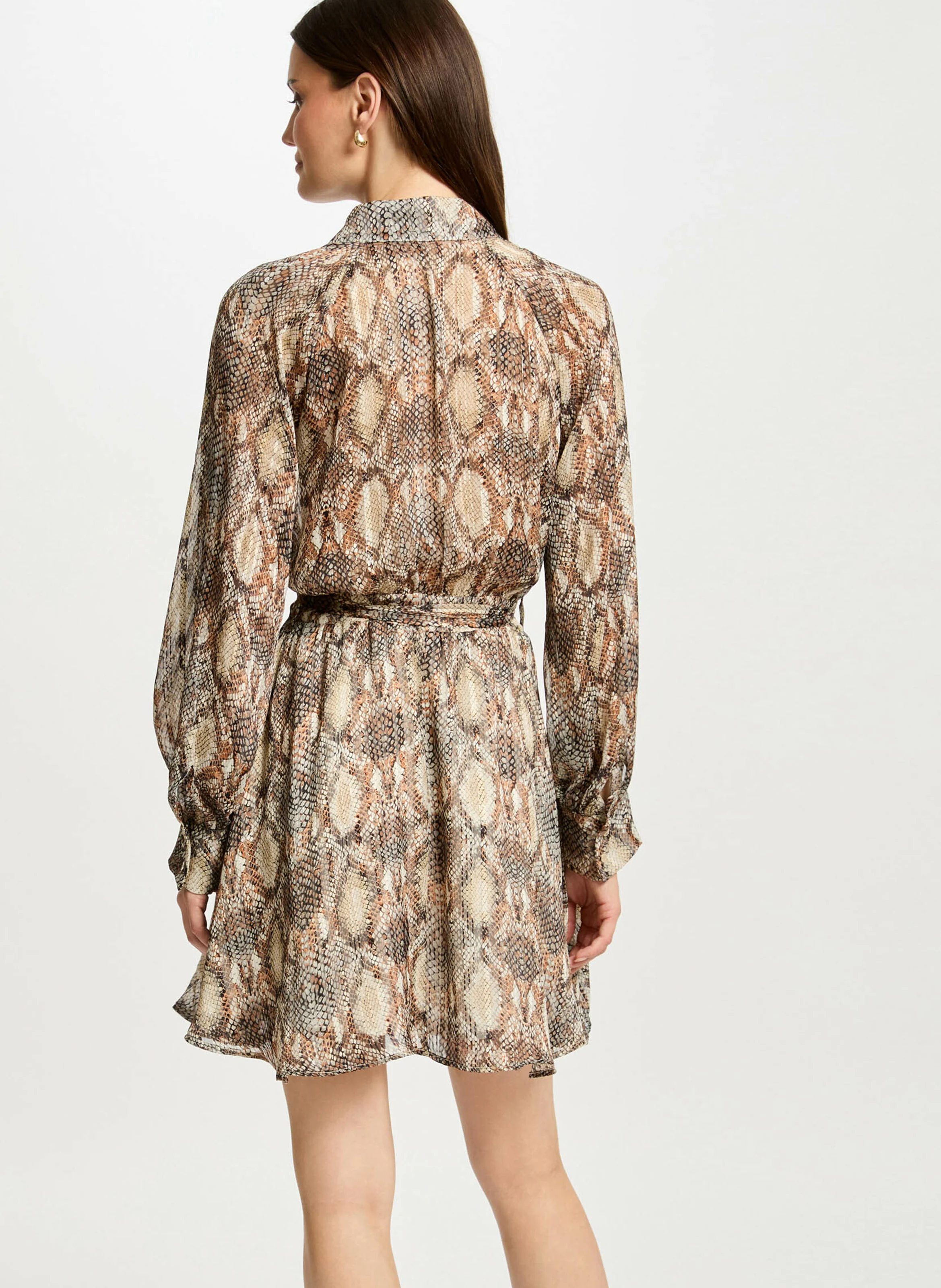 RLIPA.F - Robe courte col chemise imprimée | Multicolore