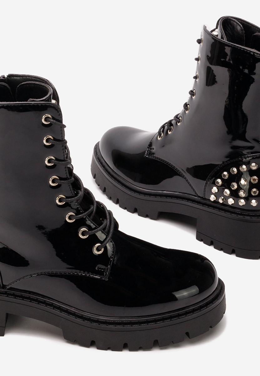 Bottines à plateau noires Erminia