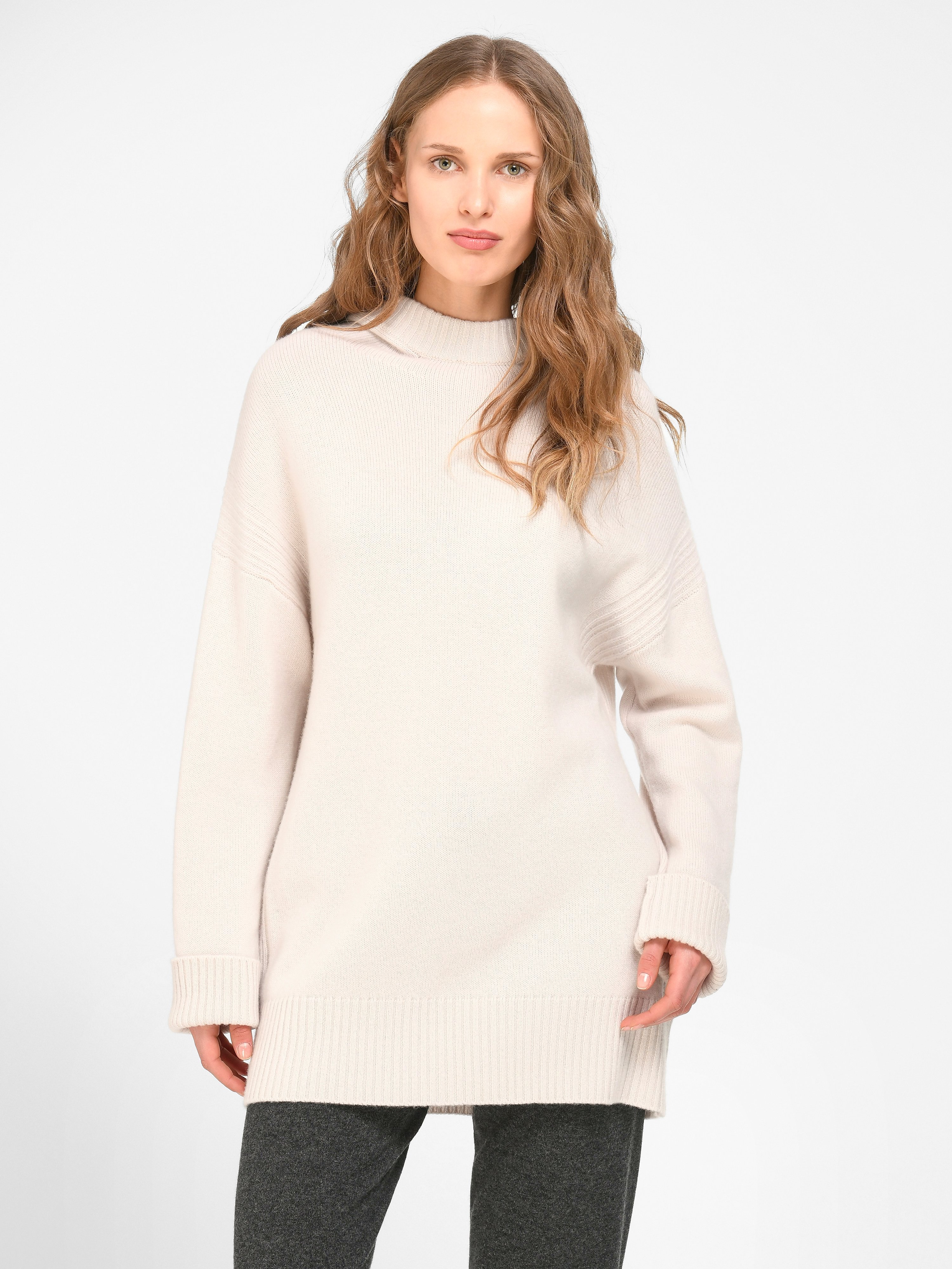 Hoodie-Pullover aus Schurwolle und Kaschmir