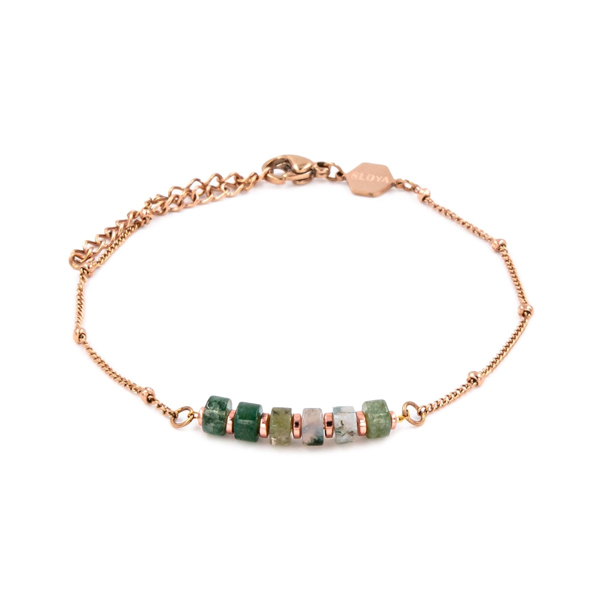 Bracelet Piana en pierres Agate Aquatique