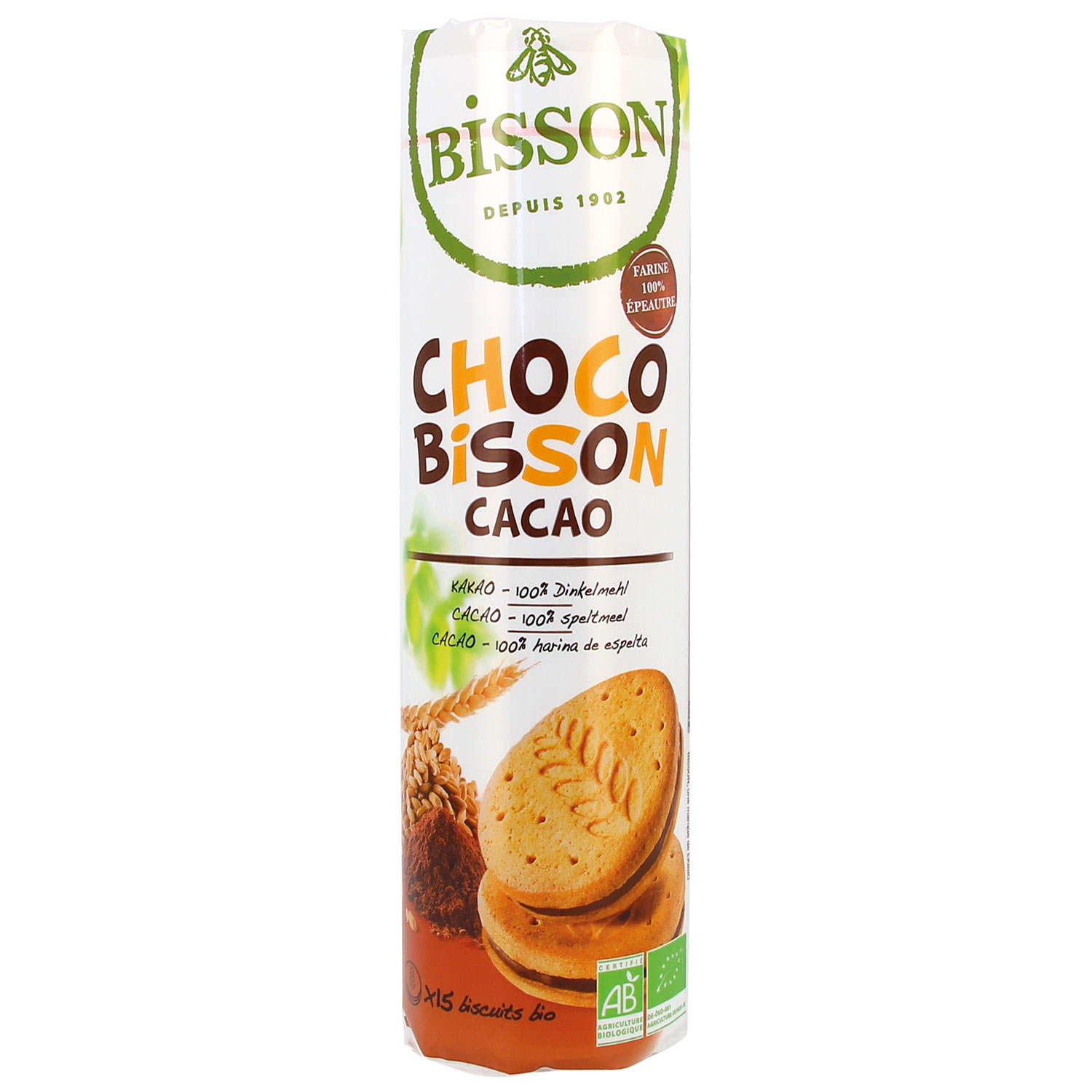 Biscuits fourrés au chocolat bio - Choco bisson cacao bio