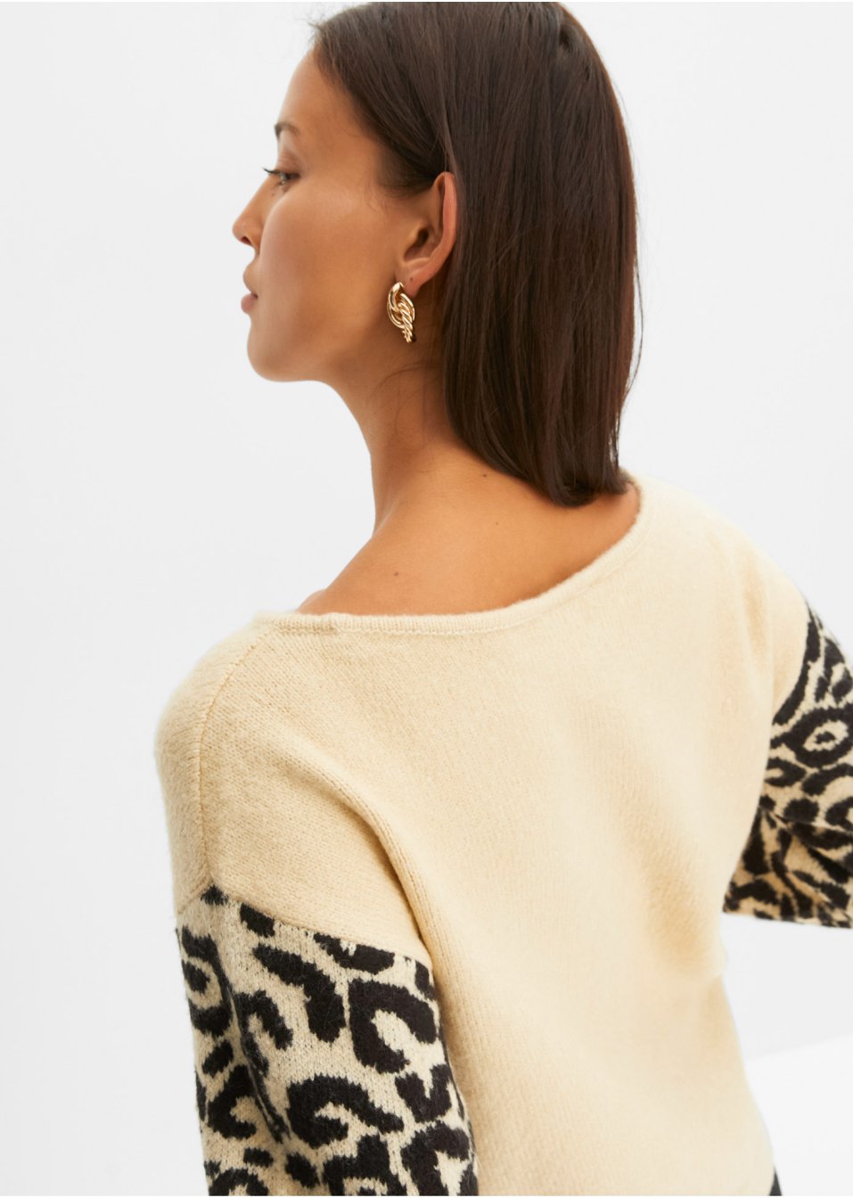 Pull à motif léopard