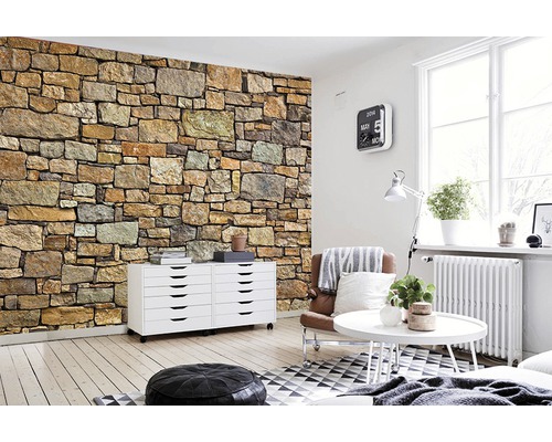 Vliesbehang 18015 Stenen Muur 7-delige set 350 x 260 cm