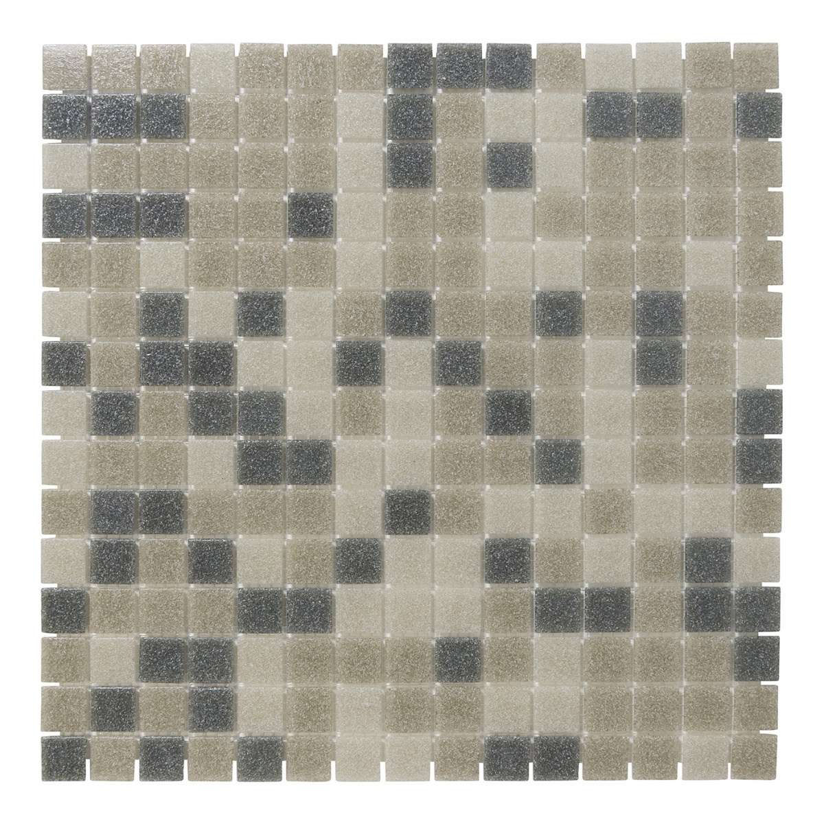 The Mosaic Factory Amsterdam vierkante glasmozaïek tegels 32x32 grijs mix