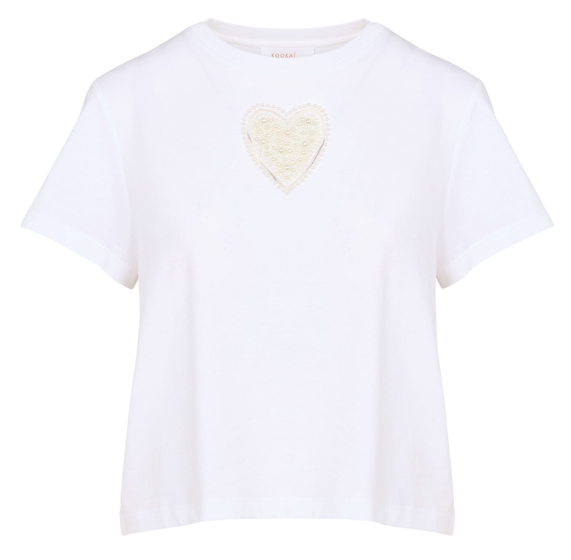 NINA - Tee-shirt col rond en coton | Blanc