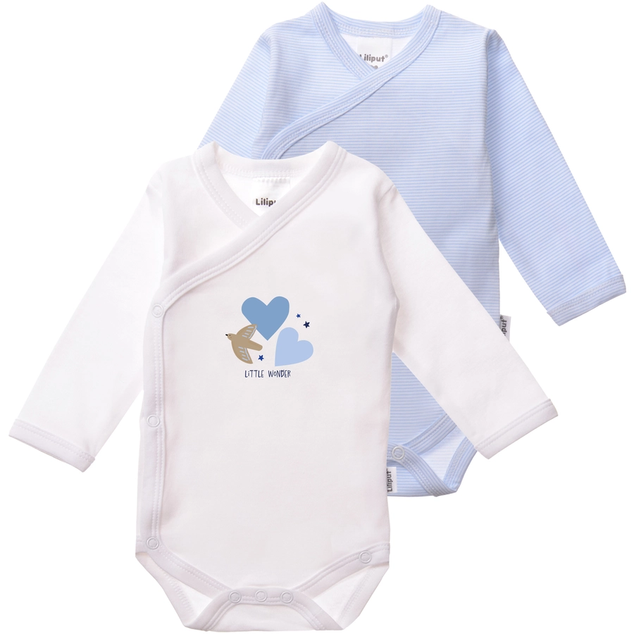 Liliput Wickelbodys 'little Wonder' weiss-hellblau