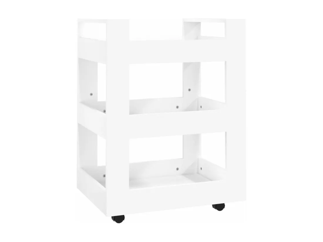 Chariot de cuisine Blanc 60x45x80 cm Bois d'ingénierie