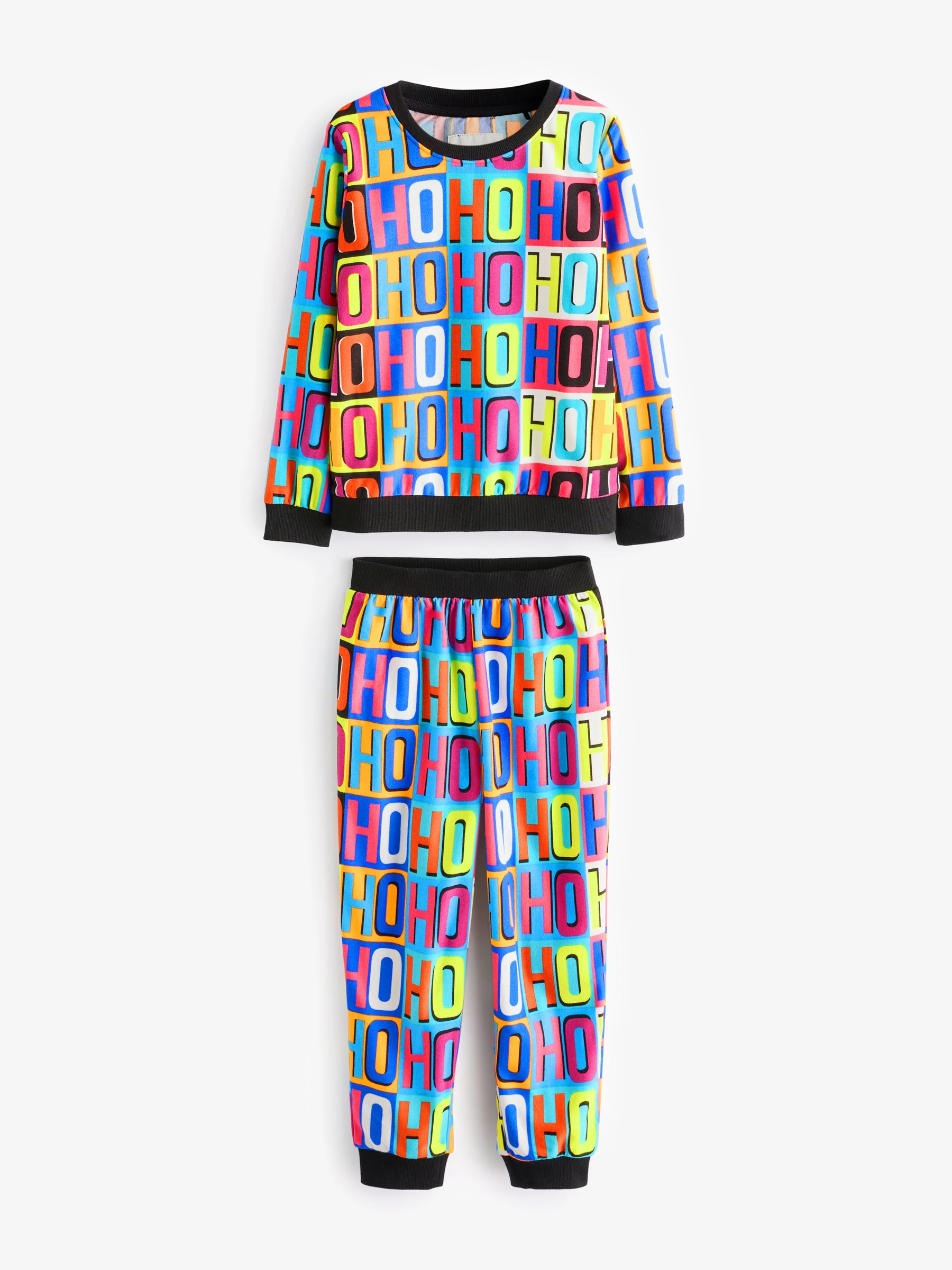 Meerkleurig - Zachte kerstpyjama van fleece met elastaan (9mnd -16jr)