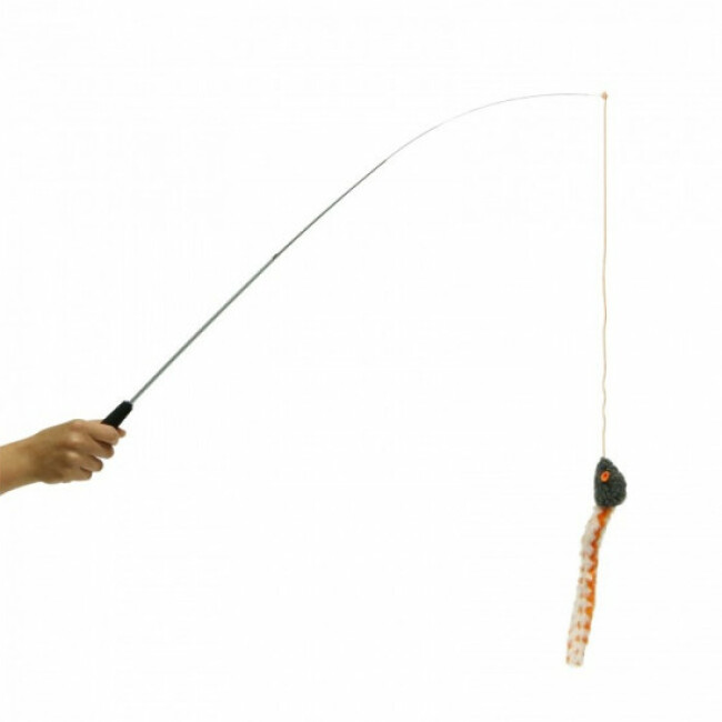 Canne à pêche télescopique pour chat avec souris sonore Anka
