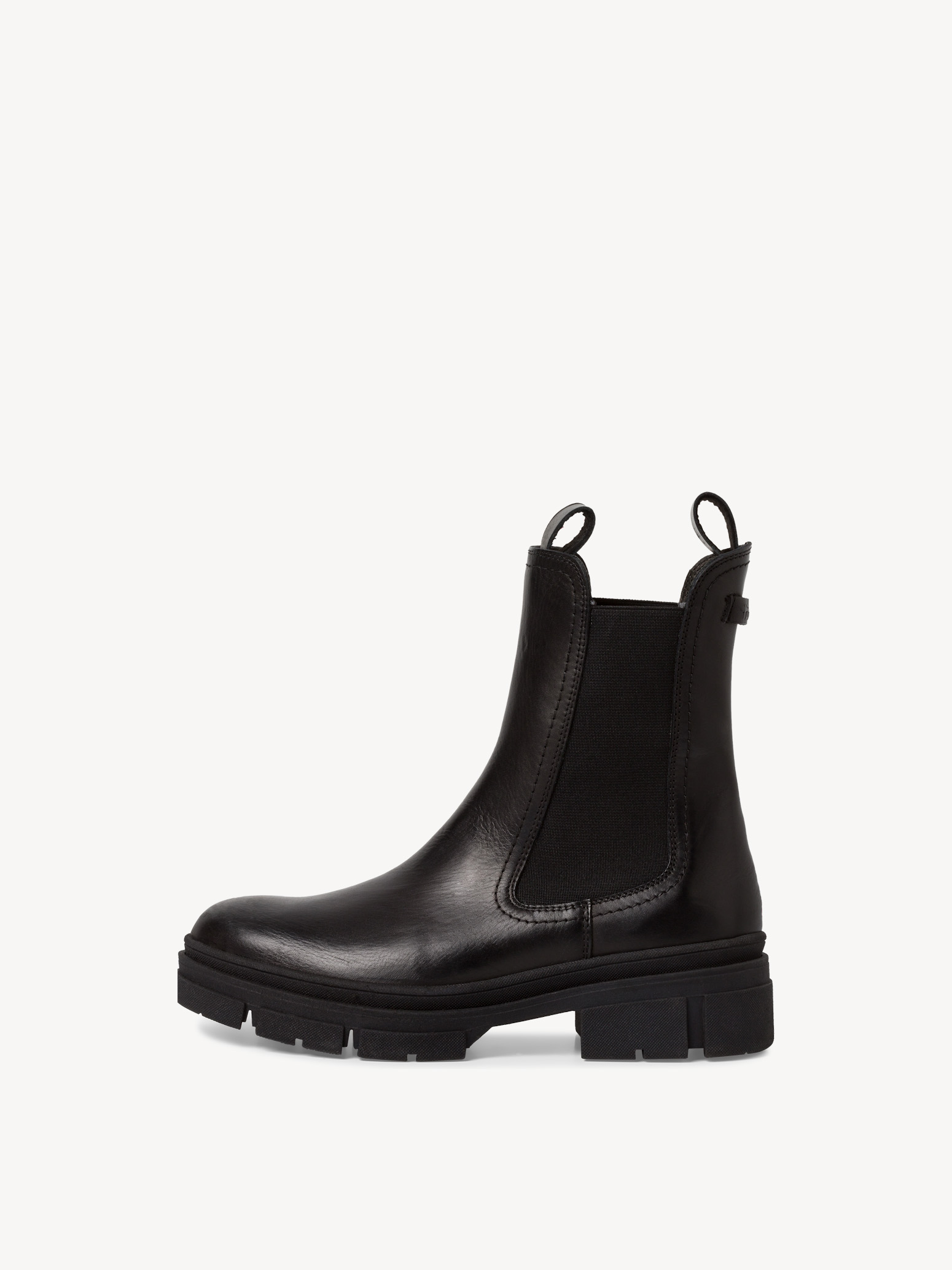 Leren Chelseaboot - zwart