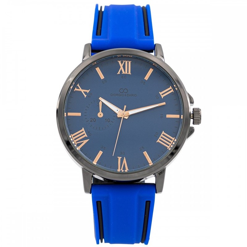 Montre Homme GIORGIO bracelet Silicone Bleu