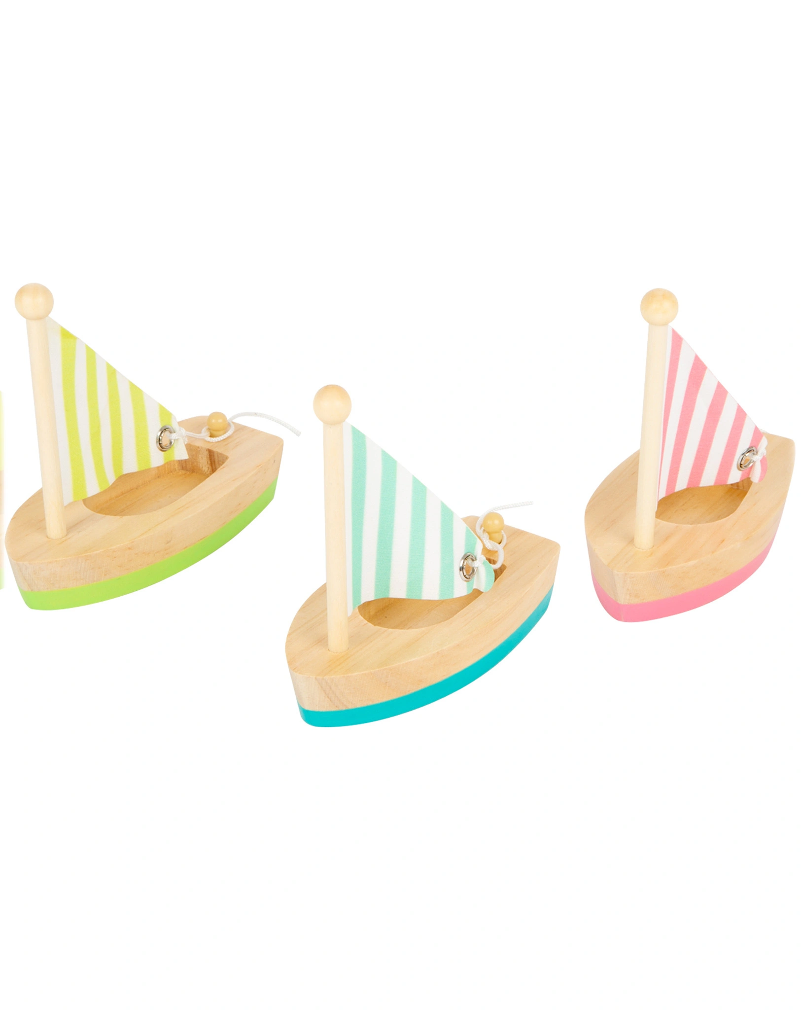 Wasserspielzeug SEGELBOOTE 3er-Set aus Holz